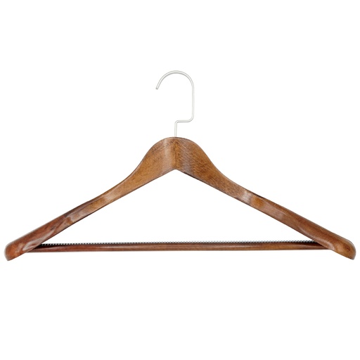 [H003-3 WALNUT BROWN] Wooden Suiting Hanger
