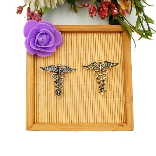 Medical Symbol Caduceus Brooch