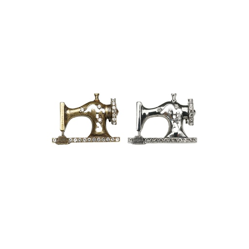 Sewing Machine Brooch With Diamonds
