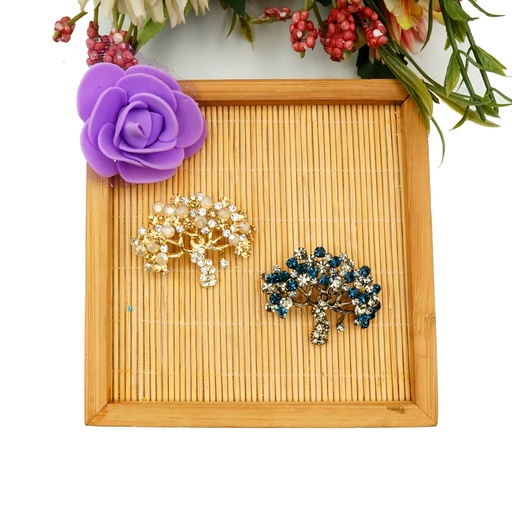 Autumn Tree Brooch with Diamonds
