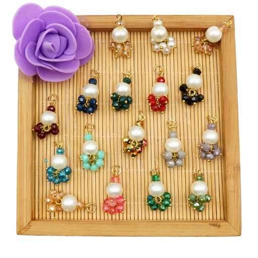 Elegant Mini Pearl & Crystal Beads Cluster Hanging