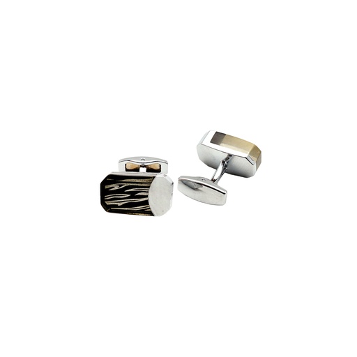 [CF300-2] Zebra Stripe Design Square Acrylic Cufflink