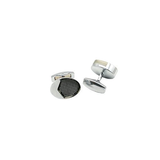 [CF300-8] Dotted Design Oval Acrylic Cufflink