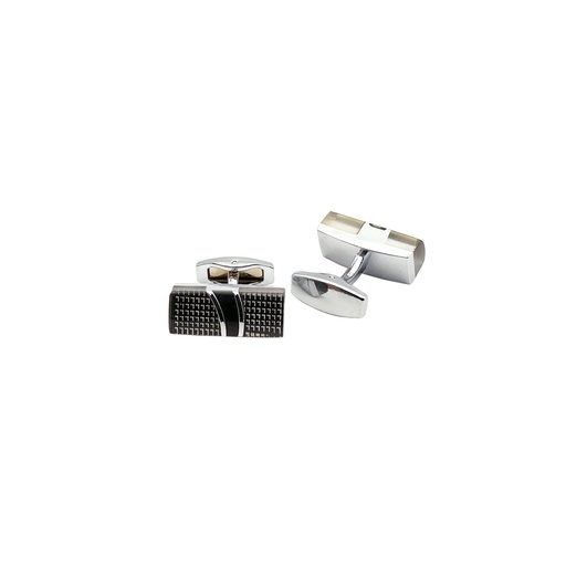 [CF300-9] Dotted Design Rectangle Acrylic Cufflink