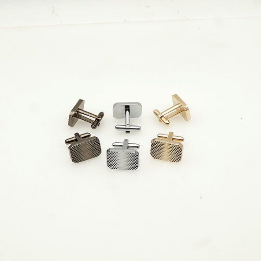 Engraved Pattern Rectangle Cufflink