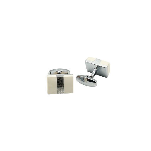 [CF340-1 WHT NONTOXIC WHT] Celtic Design Square Shape Cufflink