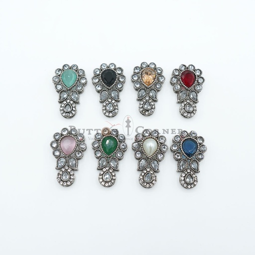 Antique Base Fancy Kundan Button