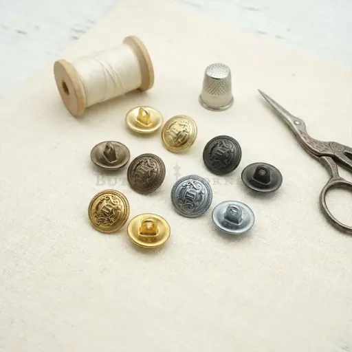 Embossed Crest Of Insignia Shirt Button