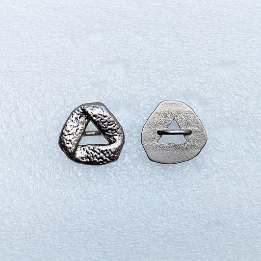 Tri Knot Pierced Metal Button