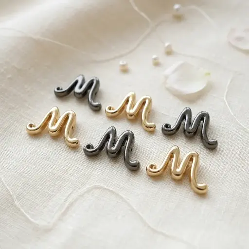 Metal Alphabet Spacer Bead