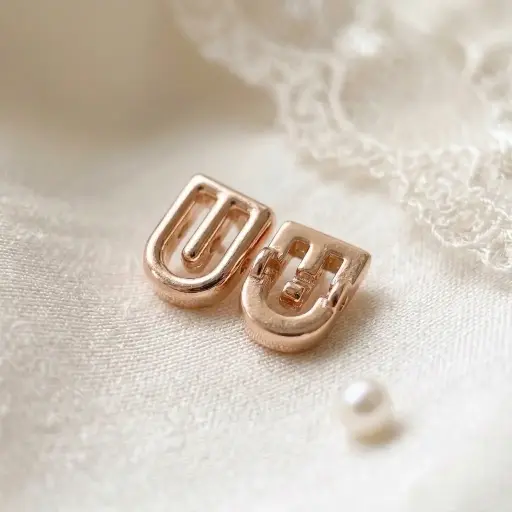 [61654 GOLD] Buckle Design D-Shape Pendant