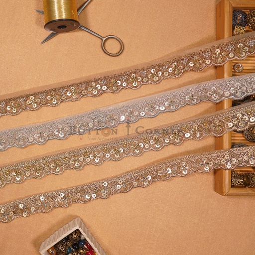 Fancy Glass Beads Sequence Lace