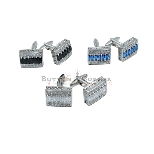 Trendy Style Rhinestone Square Cufflink