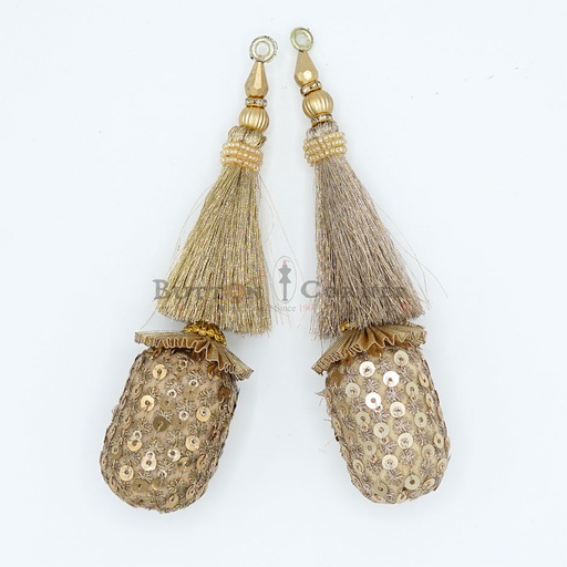 Dolki Style Metallic Yarn, Sequence Tassel