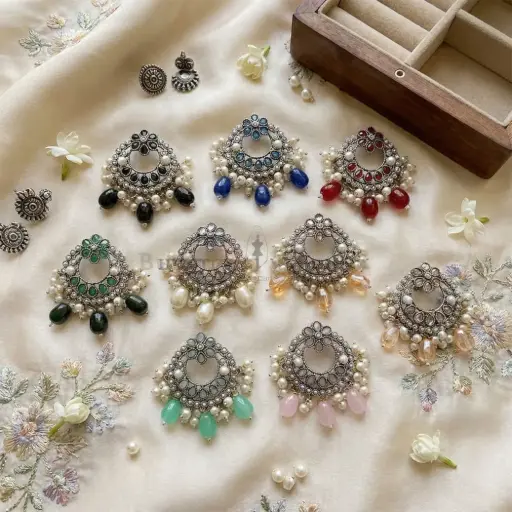 Antique Base Fancy Kundan Button