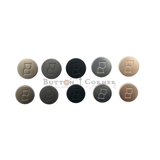 Dressed Logo Round Metal Button