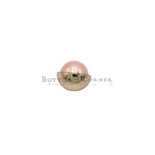 [MD425 PINK GOLD] Gold Plated Stud Style Pearl Metal Button
