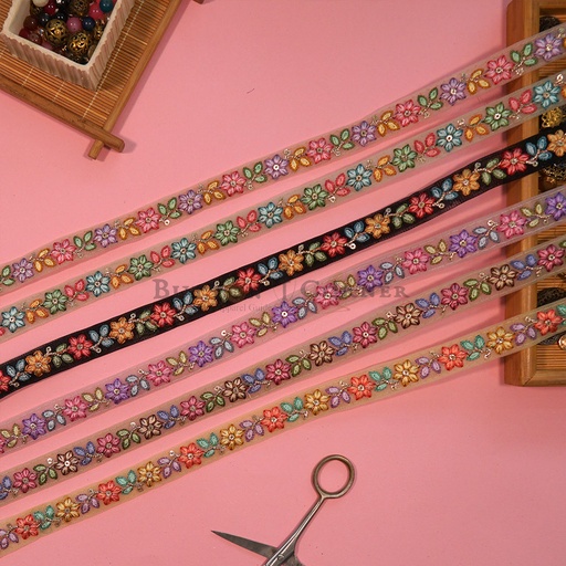 Embroidery Thread Sequence Net Lace