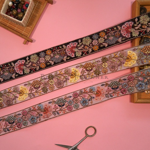 Embroidery Thread Sequence Net Lace