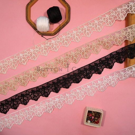 One Sdie Border Organza Lace