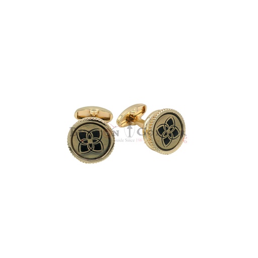 [CF360-6 GOLD] Circular Face Radiant Design Cufflink