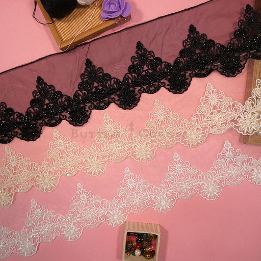 Embroidery Thread Glass Beads Lace
