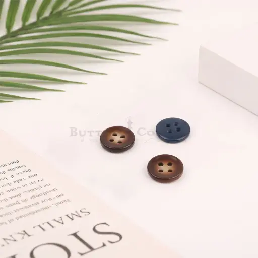 [PB527] Double Side Colour 4 Hole Polyester Shirt Button