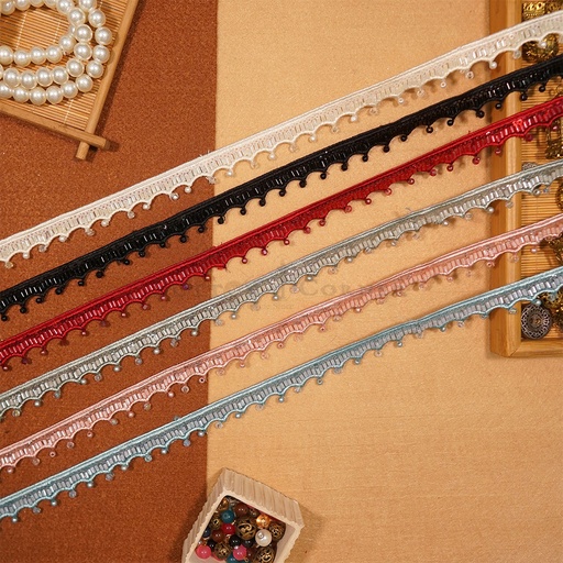 Fancy Glass Beads Sequence Lace