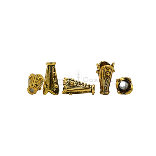 [ZN-3282 GOLD] Small Tibetan Cone Shape Cap