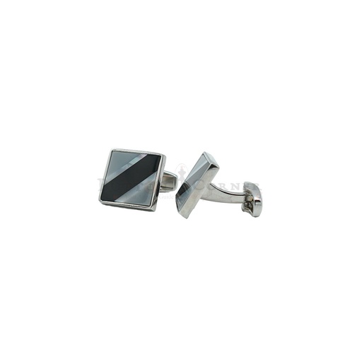 [CF1050-5] Striped Pattern Square Cufflink