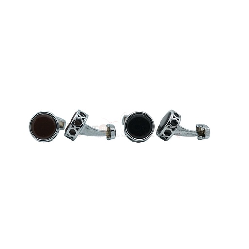 Elegant Black Onyx Stone Round Cufflink