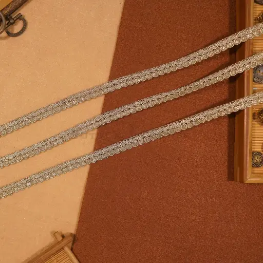 Fancy Metallic Yarn Gota Lace