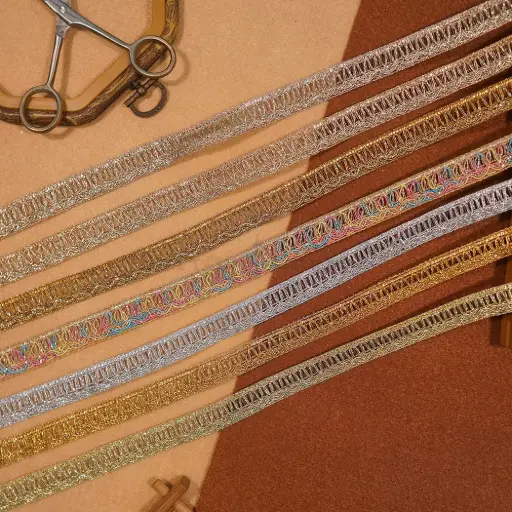 Fancy Metallic Yarn Naqshi Gota Lace
