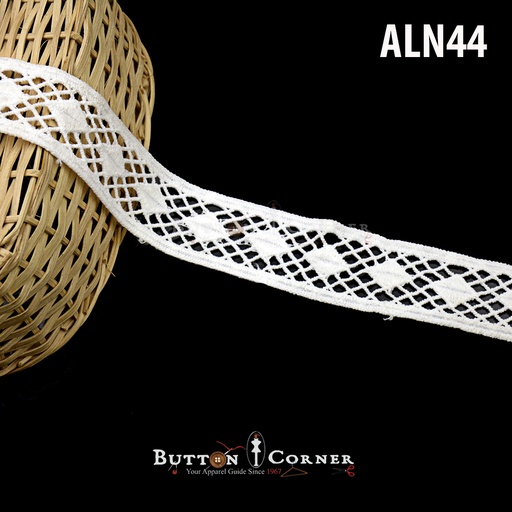 [ALN44 WHITE] Shuttle Joined Lace