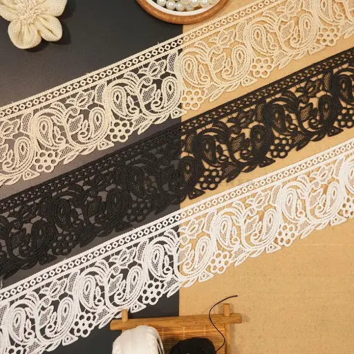 One Side Border Shuttle Lace