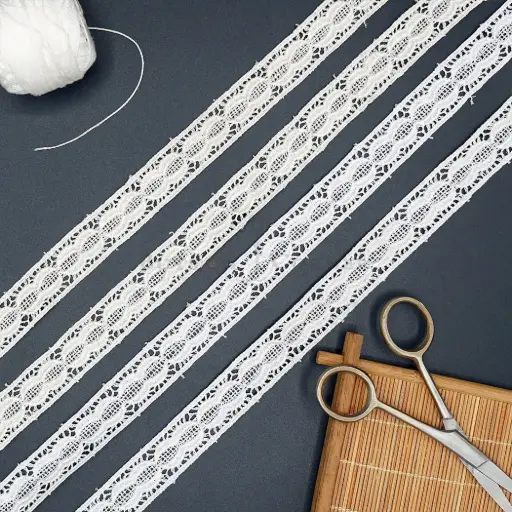 Double Side Border Polyester Shuttle Lace