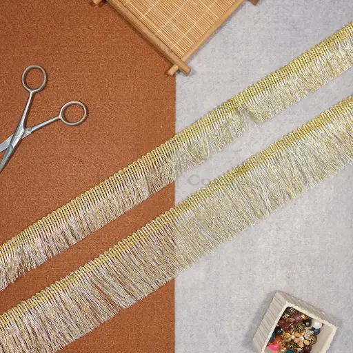 Fancy Metallic Yarn Hanging Lace