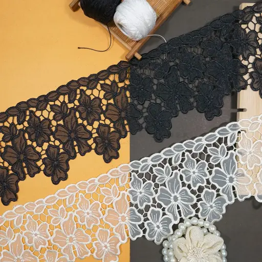 One Side Border Organza Lace