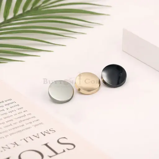 Premium Smooth Flat Top Cap Metal Snap Button