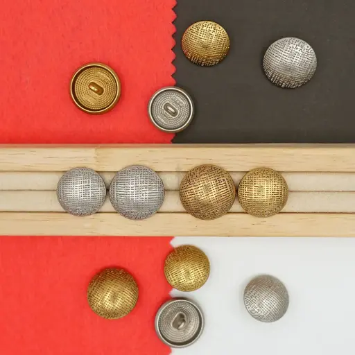 Round Shape Downhole Loop Metal Suiting Button