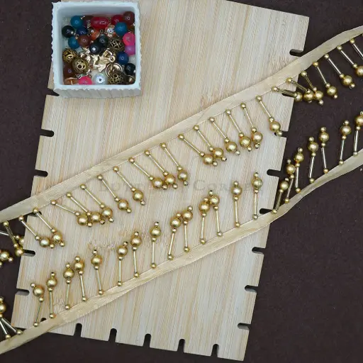 Fancy Pearl& Glass Rod Hanging Lace
