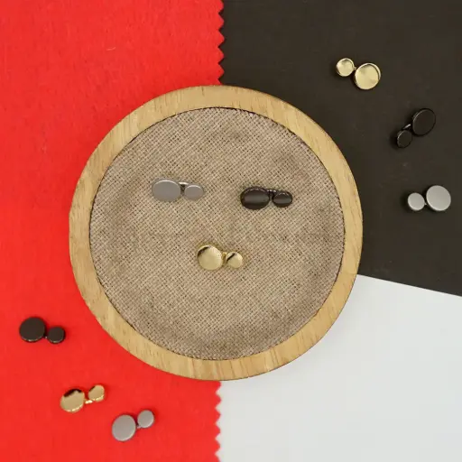 Swivel Back Two Connected Plain Circle Pendant