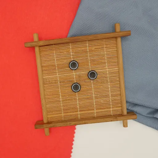 [68330 BLACK] Shirt Button In White Outline Border