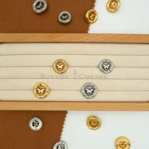 Butterfly Design Round Suiting Button