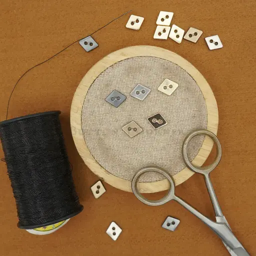 Rhombus Shape Metal Shirt Button