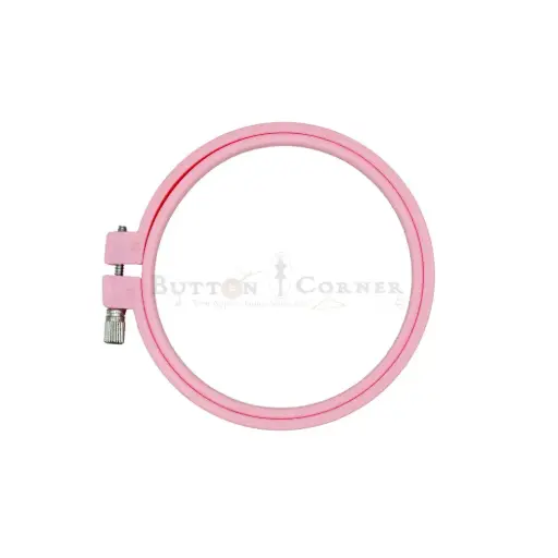 [PEHRF-5" BABY PINK] 5" Inch Plastic Embroidery Hoop Ring Frame