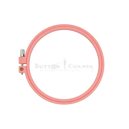 [PEHRF-6" PINK] 6" Inch Plastic Embroidery Hoop Ring Frame