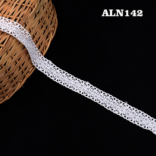 [ALN142-WHITE] Shuttle Joined Lace