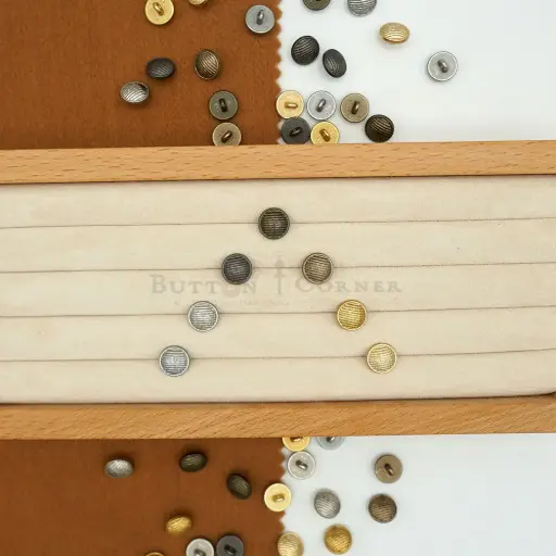 Textured Surface Metal Shirt Button