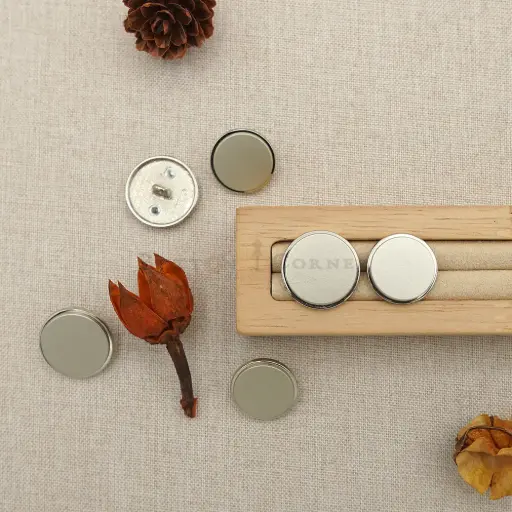 Silver Plated Flat 2 Part Classic Suiting Button